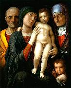 Andrea Mantegna Hl. Familie mit Hl. Elisabeth und Johannesknaben Germany oil painting artist